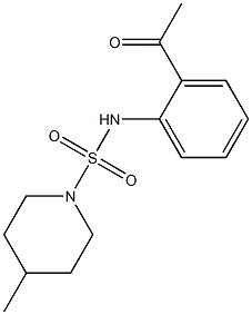 N-(2-acetylphenyl)-4-methylpiperidine-1-sulfonamide 구조식 이미지