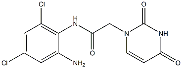 N-(2-amino-4,6-dichlorophenyl)-2-(2,4-dioxo-1,2,3,4-tetrahydropyrimidin-1-yl)acetamide 구조식 이미지