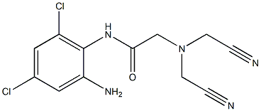 N-(2-amino-4,6-dichlorophenyl)-2-[bis(cyanomethyl)amino]acetamide 구조식 이미지