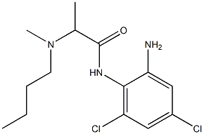 N-(2-amino-4,6-dichlorophenyl)-2-[butyl(methyl)amino]propanamide Structure