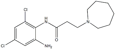 N-(2-amino-4,6-dichlorophenyl)-3-(azepan-1-yl)propanamide 구조식 이미지