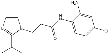 N-(2-amino-4-chlorophenyl)-3-[2-(propan-2-yl)-1H-imidazol-1-yl]propanamide 구조식 이미지