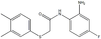 N-(2-amino-4-fluorophenyl)-2-[(3,4-dimethylphenyl)sulfanyl]acetamide 구조식 이미지