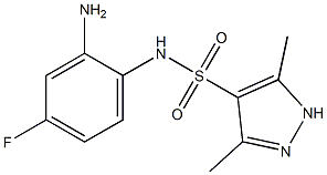 N-(2-amino-4-fluorophenyl)-3,5-dimethyl-1H-pyrazole-4-sulfonamide Structure