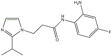 N-(2-amino-4-fluorophenyl)-3-[2-(propan-2-yl)-1H-imidazol-1-yl]propanamide Structure
