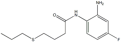 N-(2-amino-4-fluorophenyl)-4-(propylsulfanyl)butanamide 구조식 이미지