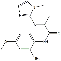 N-(2-amino-4-methoxyphenyl)-2-[(1-methyl-1H-imidazol-2-yl)sulfanyl]propanamide 구조식 이미지