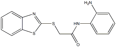 N-(2-aminophenyl)-2-(1,3-benzothiazol-2-ylsulfanyl)acetamide 구조식 이미지