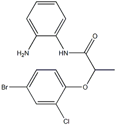 N-(2-aminophenyl)-2-(4-bromo-2-chlorophenoxy)propanamide 구조식 이미지