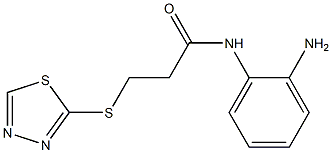 N-(2-aminophenyl)-3-(1,3,4-thiadiazol-2-ylsulfanyl)propanamide 구조식 이미지