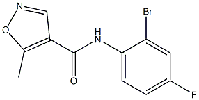 N-(2-bromo-4-fluorophenyl)-5-methyl-1,2-oxazole-4-carboxamide 구조식 이미지