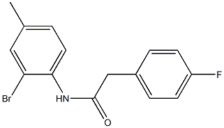 N-(2-bromo-4-methylphenyl)-2-(4-fluorophenyl)acetamide 구조식 이미지