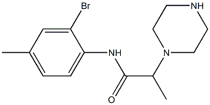 N-(2-bromo-4-methylphenyl)-2-(piperazin-1-yl)propanamide Structure