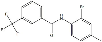 N-(2-bromo-4-methylphenyl)-3-(trifluoromethyl)benzamide 구조식 이미지