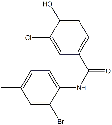 N-(2-bromo-4-methylphenyl)-3-chloro-4-hydroxybenzamide 구조식 이미지