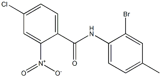 N-(2-bromo-4-methylphenyl)-4-chloro-2-nitrobenzamide Structure