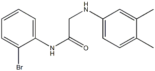 N-(2-bromophenyl)-2-[(3,4-dimethylphenyl)amino]acetamide 구조식 이미지