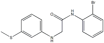 N-(2-bromophenyl)-2-{[3-(methylsulfanyl)phenyl]amino}acetamide 구조식 이미지