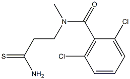 N-(2-carbamothioylethyl)-2,6-dichloro-N-methylbenzamide 구조식 이미지