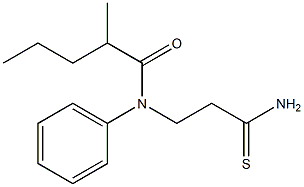 N-(2-carbamothioylethyl)-2-methyl-N-phenylpentanamide 구조식 이미지