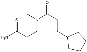 N-(2-carbamothioylethyl)-3-cyclopentyl-N-methylpropanamide 구조식 이미지