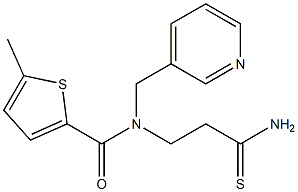 N-(2-carbamothioylethyl)-5-methyl-N-(pyridin-3-ylmethyl)thiophene-2-carboxamide 구조식 이미지