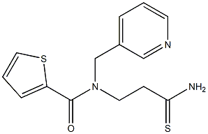 N-(2-carbamothioylethyl)-N-(pyridin-3-ylmethyl)thiophene-2-carboxamide 구조식 이미지