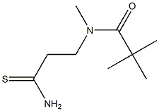 N-(2-carbamothioylethyl)-N,2,2-trimethylpropanamide 구조식 이미지