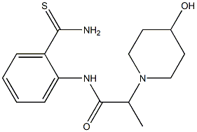 N-(2-carbamothioylphenyl)-2-(4-hydroxypiperidin-1-yl)propanamide 구조식 이미지