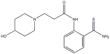 N-(2-carbamothioylphenyl)-3-(4-hydroxypiperidin-1-yl)propanamide 구조식 이미지
