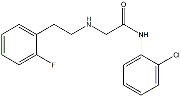 N-(2-chlorophenyl)-2-{[2-(2-fluorophenyl)ethyl]amino}acetamide 구조식 이미지