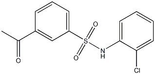 N-(2-chlorophenyl)-3-acetylbenzene-1-sulfonamide 구조식 이미지