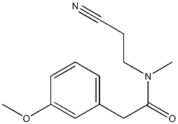 N-(2-cyanoethyl)-2-(3-methoxyphenyl)-N-methylacetamide 구조식 이미지