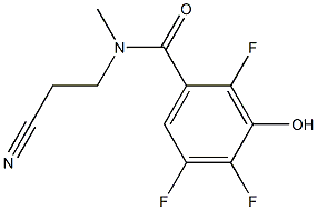 N-(2-cyanoethyl)-2,4,5-trifluoro-3-hydroxy-N-methylbenzamide 구조식 이미지