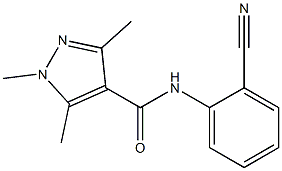 N-(2-cyanophenyl)-1,3,5-trimethyl-1H-pyrazole-4-carboxamide 구조식 이미지