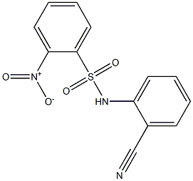 N-(2-cyanophenyl)-2-nitrobenzene-1-sulfonamide 구조식 이미지