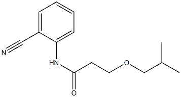 N-(2-cyanophenyl)-3-(2-methylpropoxy)propanamide Structure