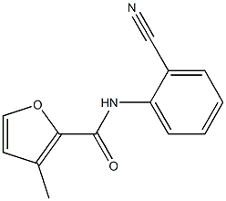 N-(2-cyanophenyl)-3-methyl-2-furamide 구조식 이미지