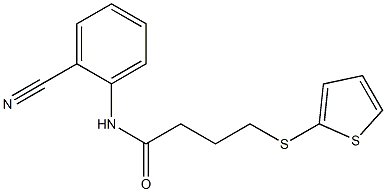 N-(2-cyanophenyl)-4-(thiophen-2-ylsulfanyl)butanamide 구조식 이미지