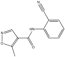 N-(2-cyanophenyl)-5-methylisoxazole-4-carboxamide 구조식 이미지