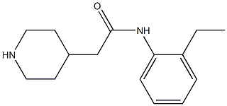 N-(2-ethylphenyl)-2-piperidin-4-ylacetamide 구조식 이미지