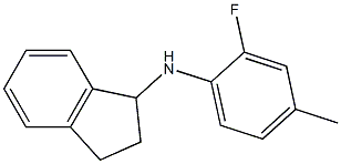 N-(2-fluoro-4-methylphenyl)-2,3-dihydro-1H-inden-1-amine 구조식 이미지