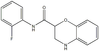 N-(2-fluorophenyl)-3,4-dihydro-2H-1,4-benzoxazine-2-carboxamide 구조식 이미지