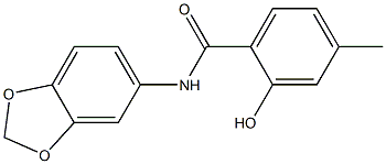 N-(2H-1,3-benzodioxol-5-yl)-2-hydroxy-4-methylbenzamide 구조식 이미지