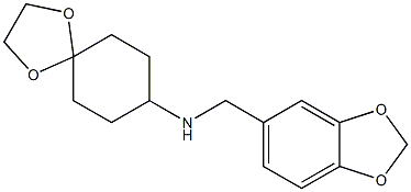 N-(2H-1,3-benzodioxol-5-ylmethyl)-1,4-dioxaspiro[4.5]decan-8-amine 구조식 이미지