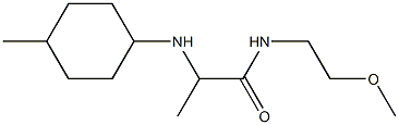 N-(2-methoxyethyl)-2-[(4-methylcyclohexyl)amino]propanamide Structure