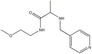 N-(2-methoxyethyl)-2-[(pyridin-4-ylmethyl)amino]propanamide Structure