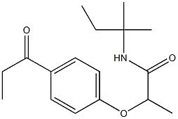 N-(2-methylbutan-2-yl)-2-(4-propanoylphenoxy)propanamide Structure