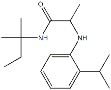 N-(2-methylbutan-2-yl)-2-{[2-(propan-2-yl)phenyl]amino}propanamide Structure