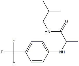 N-(2-methylpropyl)-2-{[4-(trifluoromethyl)phenyl]amino}propanamide 구조식 이미지